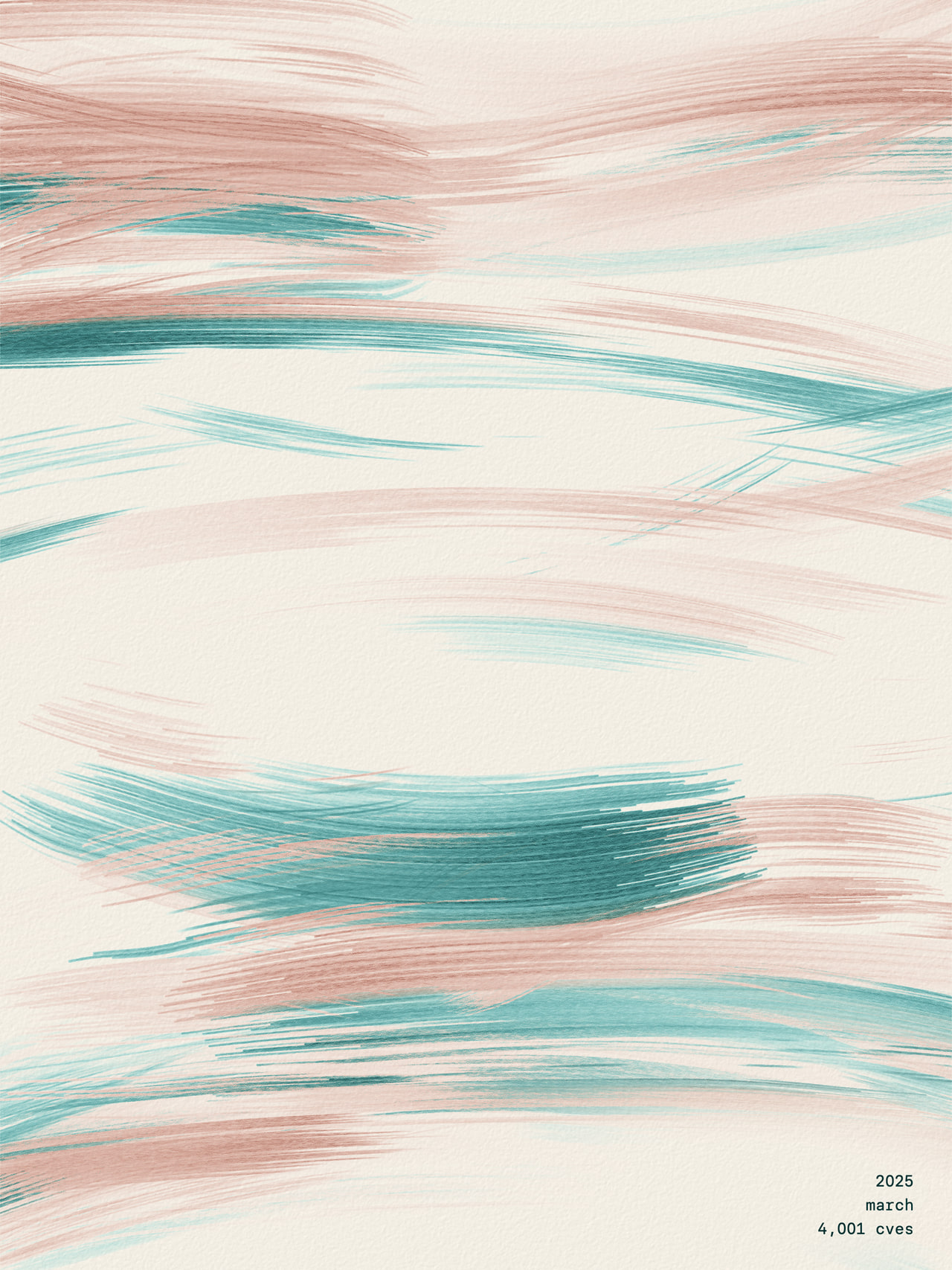 drybrush poster for march 2025, painted from 4,001 published cves