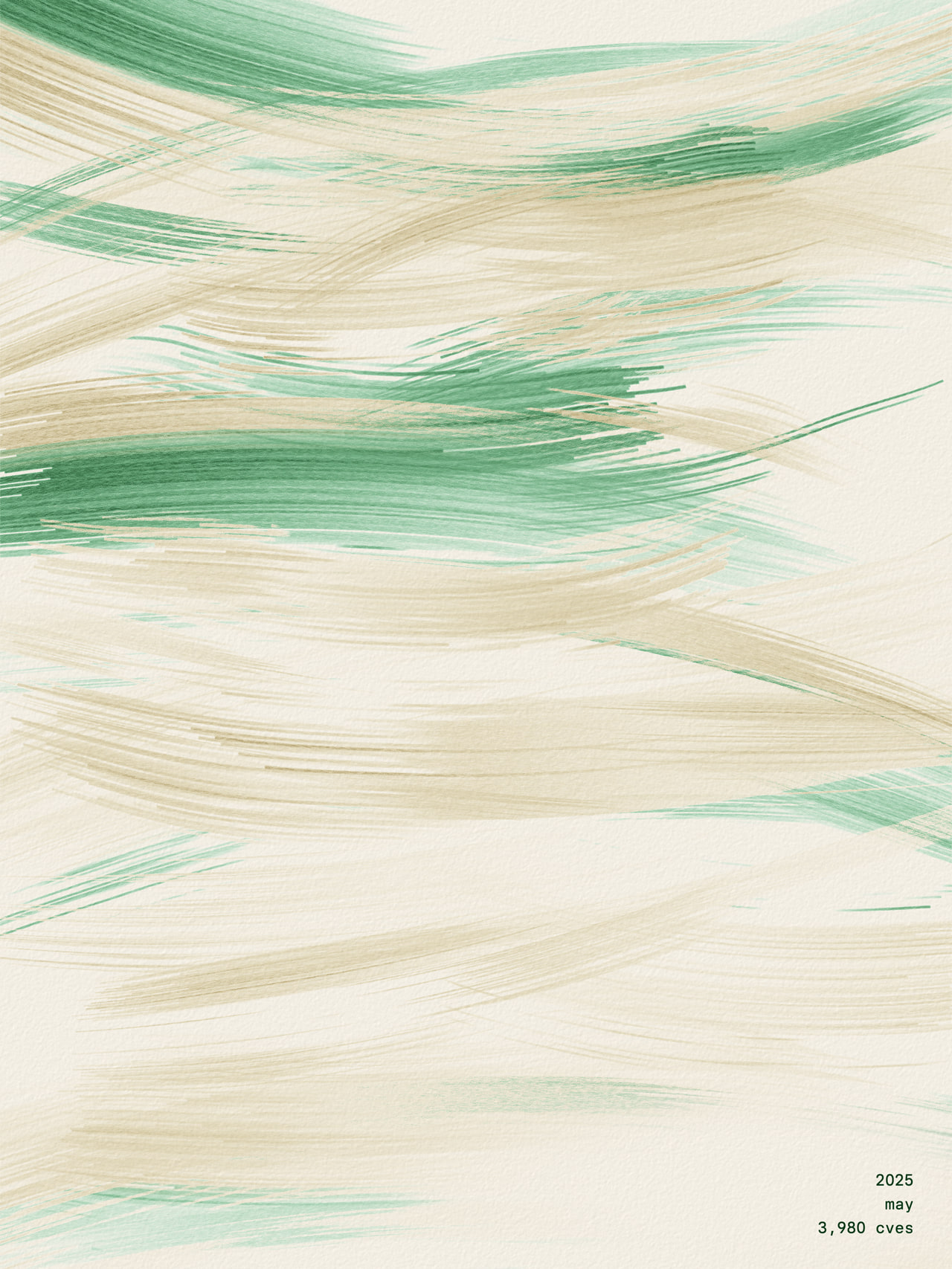 drybrush poster for may 2025, painted from 3,980 published cves