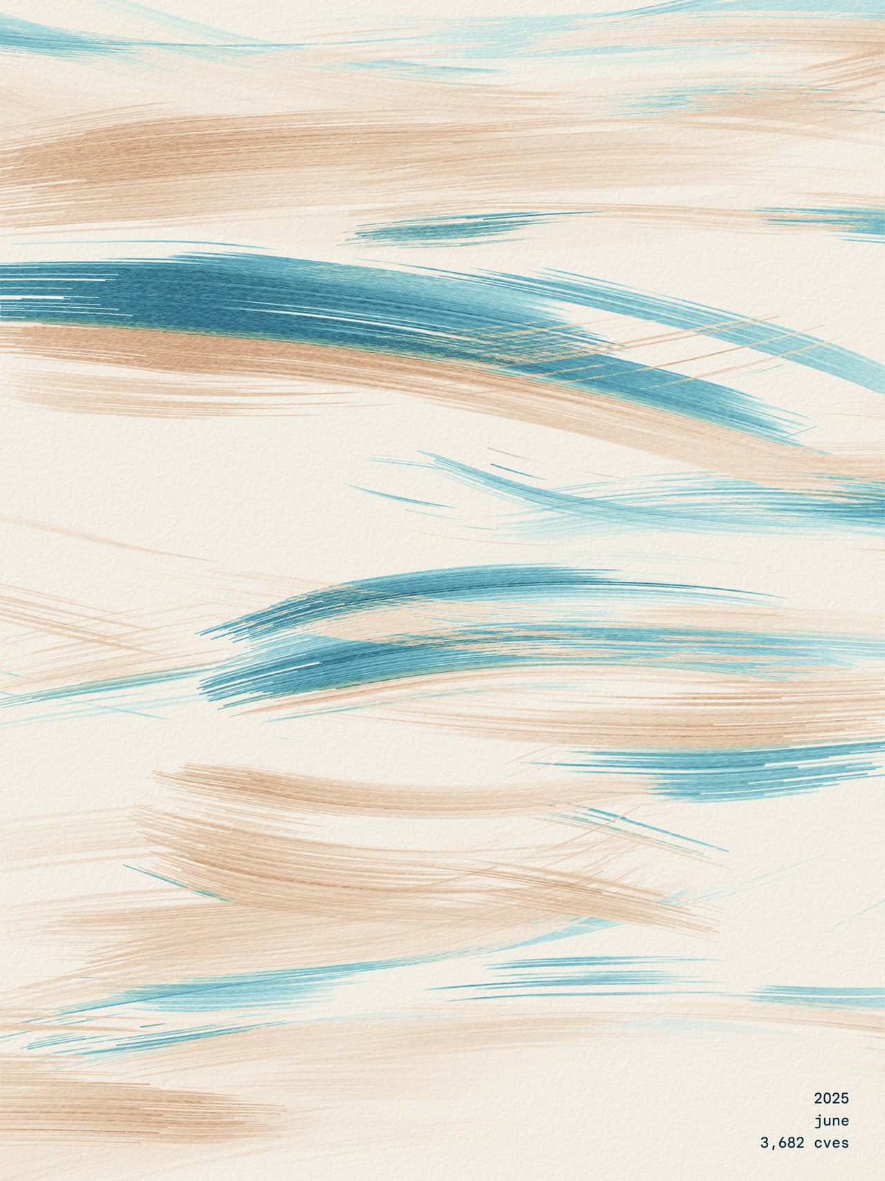 drybrush poster for june 2025, painted from 3,682 published cves