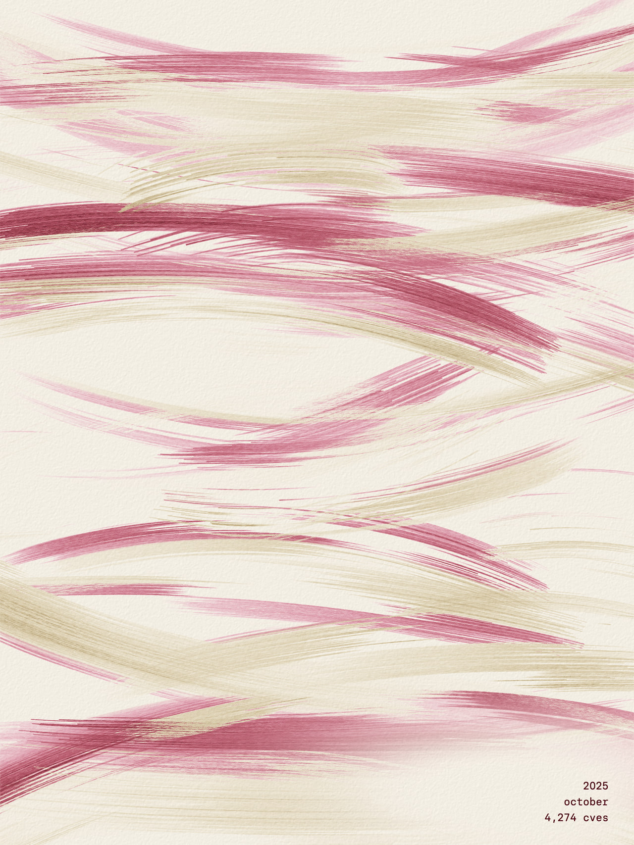 drybrush poster for october 2025, painted from 4,274 published cves